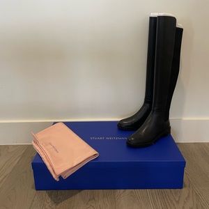 Stuart Weitzman over the knee black leather boots